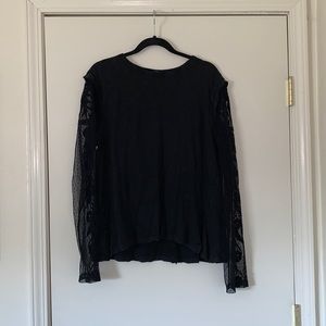 Free People black lace long sleeve